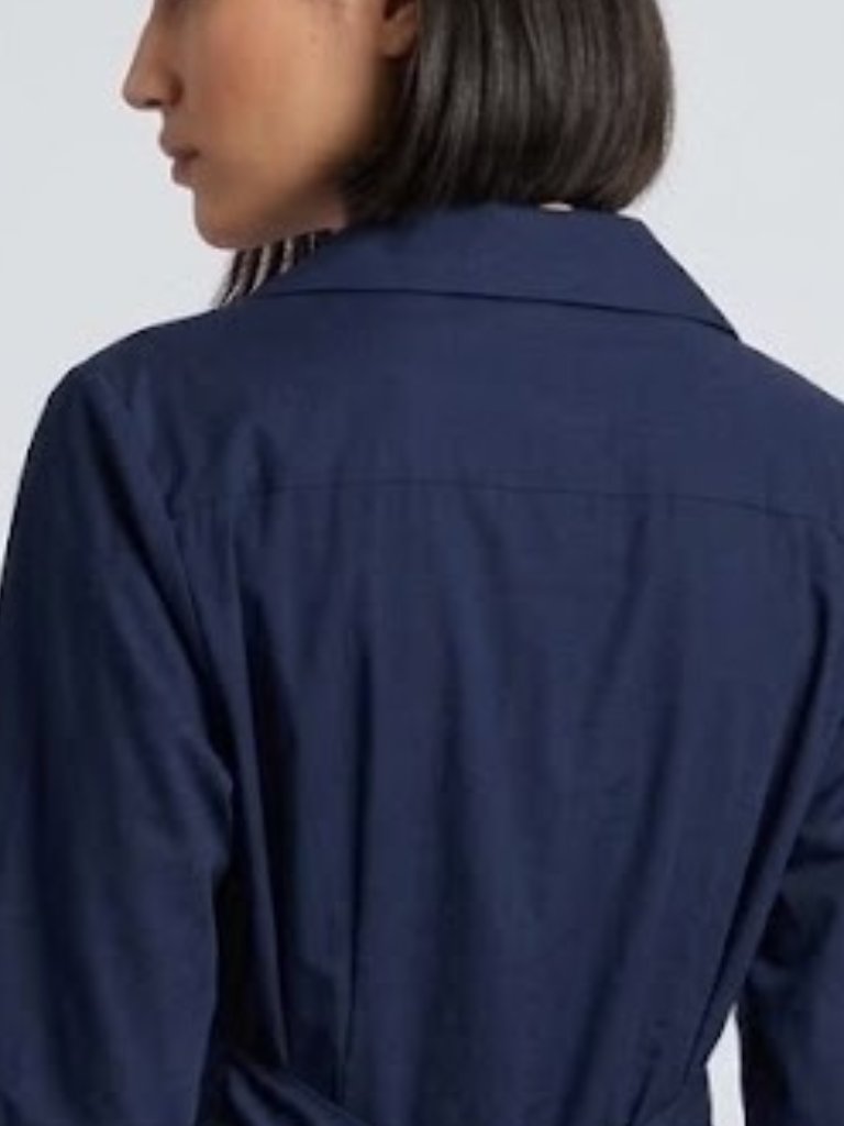 Jarbo Dark Blue Tie-Back Dress Style Jps951819 Size Jarbo 1 Us 4-6 Nwt — image 7 of 8